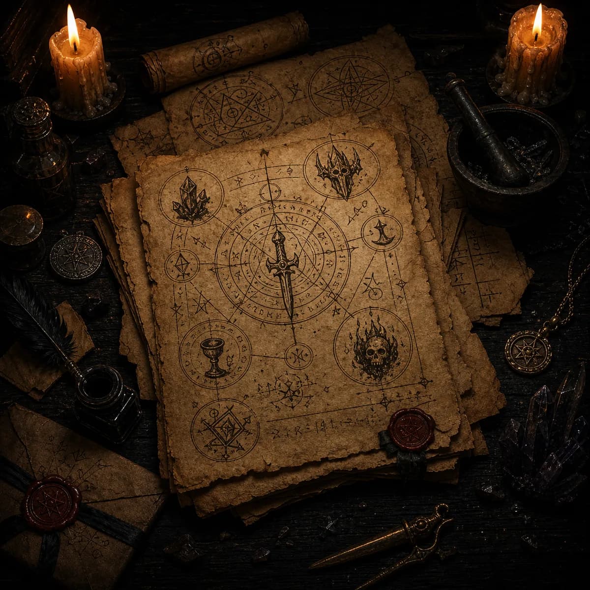 Recipes crafting concept art