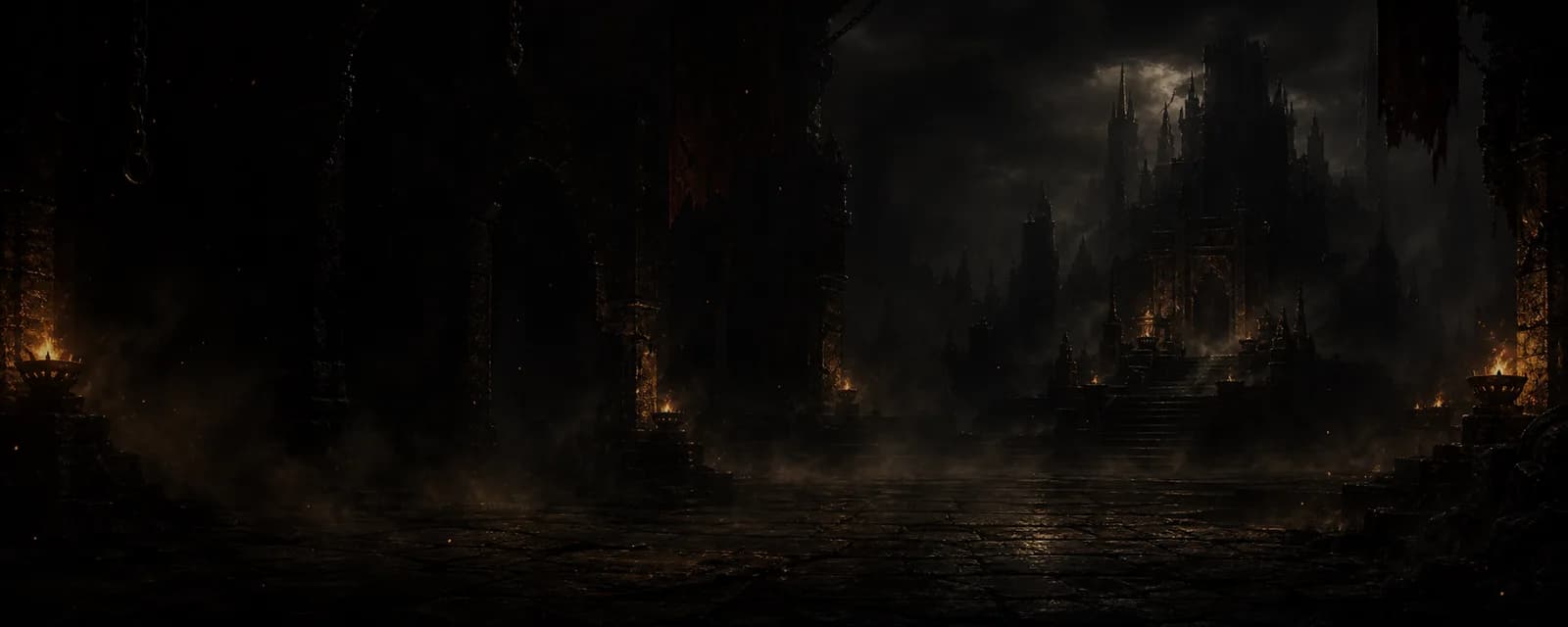Ashborn dark fantasy dungeon background