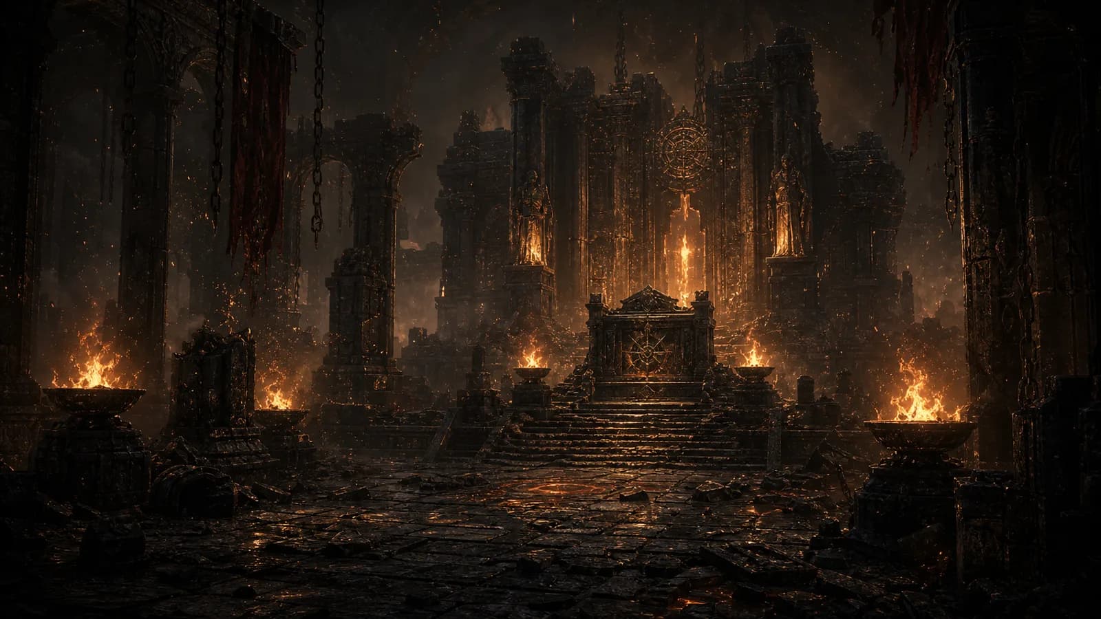Ash Temple dungeon concept art